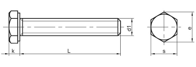 Weights for Hex screw Hex bolt DIN 933