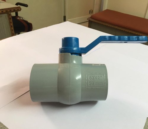 Gray Kishan PP Solid Seal Ball Valve, Size: 15 Mm - 100 Mm