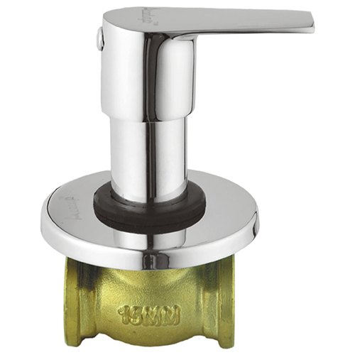 Silver Chrome Plated 15mm Brass Concealed Stop Valve