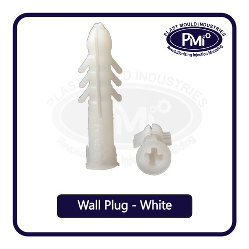White 100 Mm Plastic Wall Plug / PVC Gitti, For Electrical