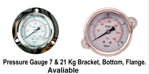 2 inch / 50 mm Water Pressure Gauge, 0 to 7 bar (0 to 100 psi)