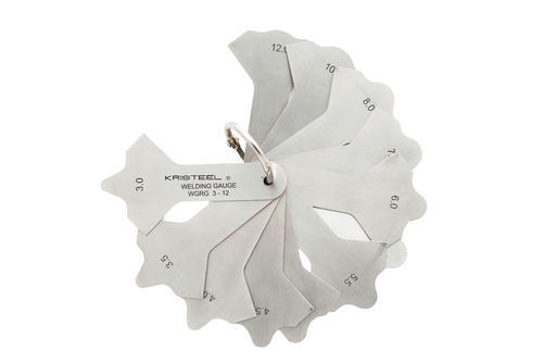 Kristeel 12 Leaves Weld Gauge Cum Radius Gauge Set, Model: WGRG, Model Name/number: 3MM To 12MM