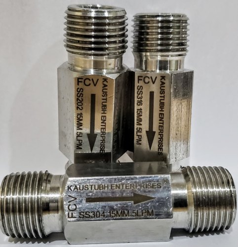 Medium Pressure 15mm SS FCV NRV Used For Drinking Water