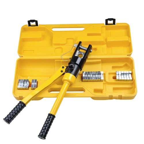 Mild Steel 16 Ton Hydraulic Crimping Tool With 11 Dies 16-300 SQMM (YQK-300)