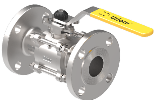 2 3PC Manually Ball Valve with Flange (SS 304), Model Name/Number: BCP8BFM