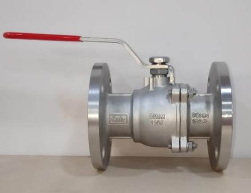 Stainless Steel 2 Piece Design 2 Way Ball Valve Flanged End