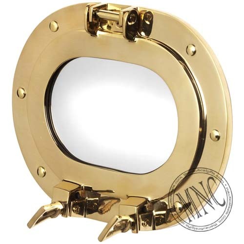 Polished Brass Oblong Porthole