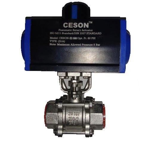 Water 2 Way Pneumatic Rotary Actuator, Model Name/Number: Ces-15 B, Size: 25 Mm