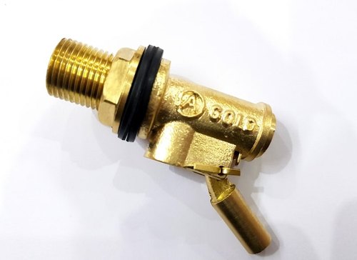 A GOLD Brass Ball Cock, For Water Tanki, Size: 15mm To 25mm