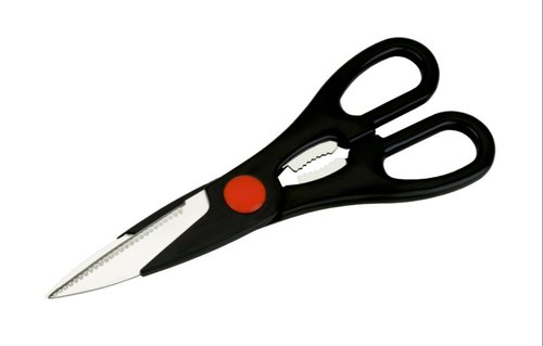 Plastic Multipurpose Scissor With Walnut (Akhrot)Cutter, For home, Size: 5 Inch