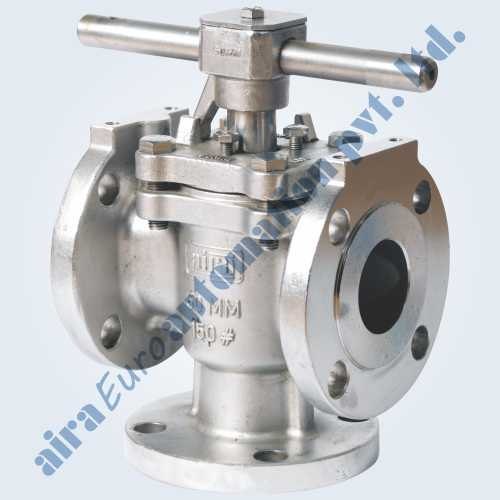 3 Way Plug Valve Flanged