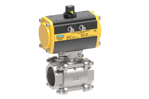 Water 3 3PC Ball Valve with ISO Pad & Actuator (SS-304)