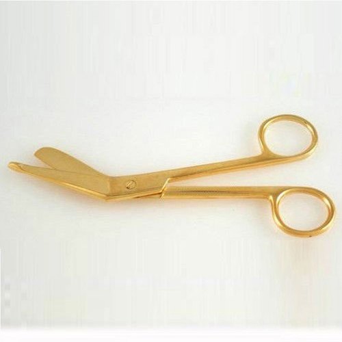 Steel 3.5 Gold Plated Bandage Scissors, For Clinic, Hospital