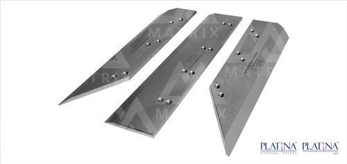 HSS Three Knife Trimmer Knives, Size: 570/500mm X 115mm X 10mm