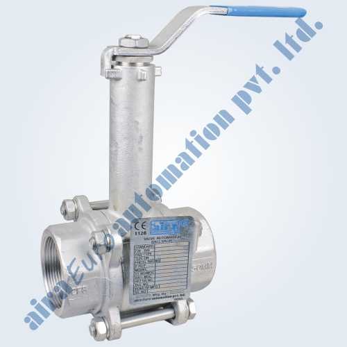 3 Piece Design Extended Shaft Floating Ball Valve