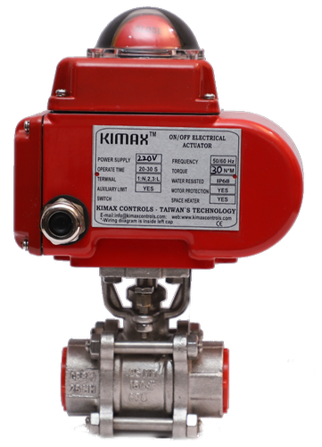 Automatic And Manual KIMAX Motorized Ball Valve, 65MM-2.5, SS304, Material Grade: SS304, SS316, Model Name/Number: BVSEA2.5