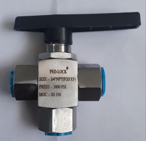 Stainless Steel 200 3 Way SS Ball Valve, 2way 3way