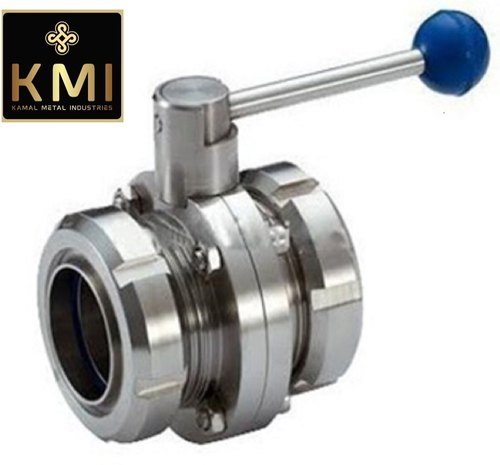 304 SS Dairy Butterfly Valve With SMS Union