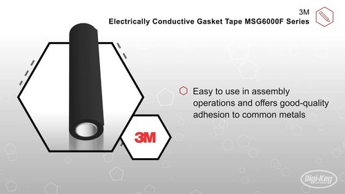 Gray Metallic 3M Electrically Conductive Gasket Tape MSG6000F, For Gap filling, Grounding