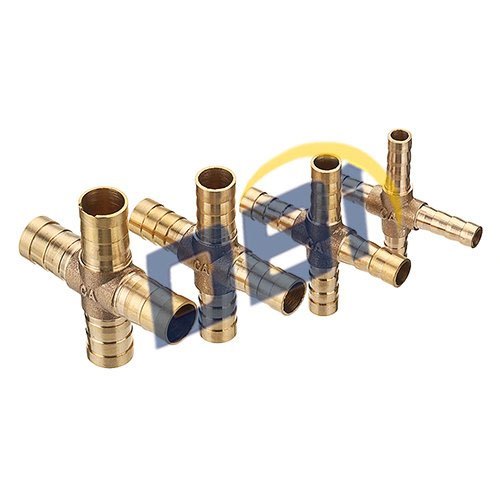 4 Way Brass Hose Pipe Joint, Size: 1/4 inch