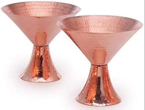 Hammered Copper Martini Cup for Hotel/Restaurant, Size: 8 Oz