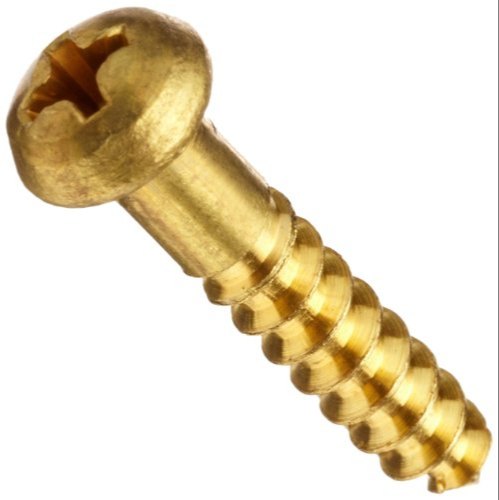 Invento Round Brass Wood Screw, Polished, Size: 3mm-10mm (dia)