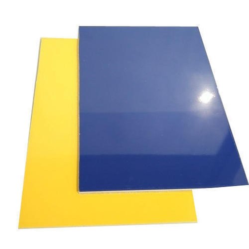 Blue and Yellow Rectangular 2mm Aluminum Colored Sheet