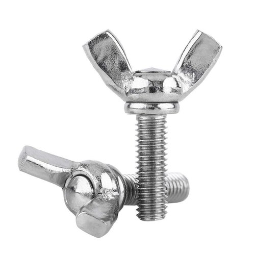 Silver Stainless Steel Wing Bolts, Grade: SS 304