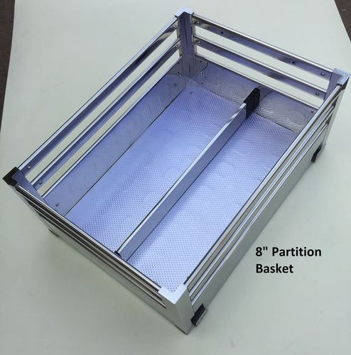 Silver Stainless Steel Profile Basket, For kitchen, Size: 15x20