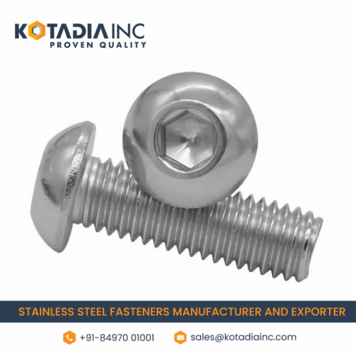 Stainless Steel Button Head Screw / SS Button Head Cap Screws ISO 7380 , DIN 9427