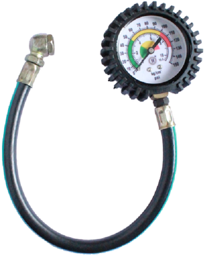 4 inch / 100 mm Tyre Pressure Gauge, 0 to 25 bar(0 to 400 psi)