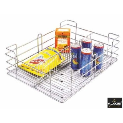 Stainless Steel Partition Basket, For Home, Rectangular