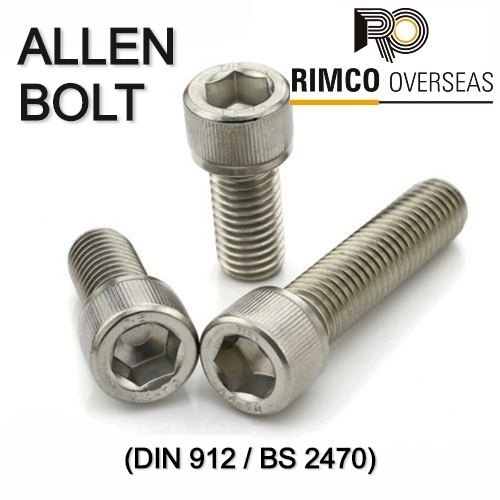 Stainless Steel Full Thread Allen Bolt Socket Head Cap Screw, Size: M3 To M20