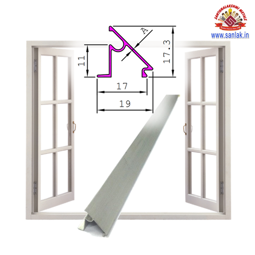 Aluminium Door Glazings Clip, For Office, Size: 12mm