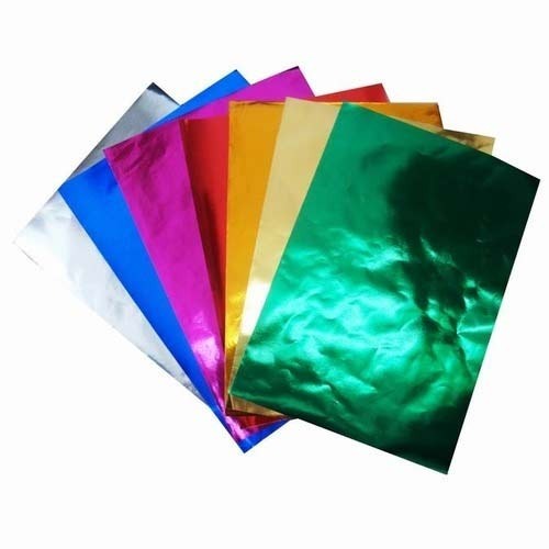 Rectangular Colored Aluminium Sheet, Thickness: 11 Micron, Packaging Type: Packets