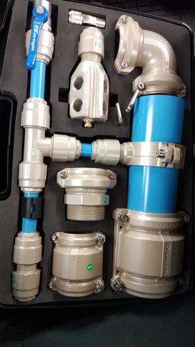 Modular Aluminum Pipes 5.8 Atlas Copco Compressor, Airtight Aluminium Piping Solution