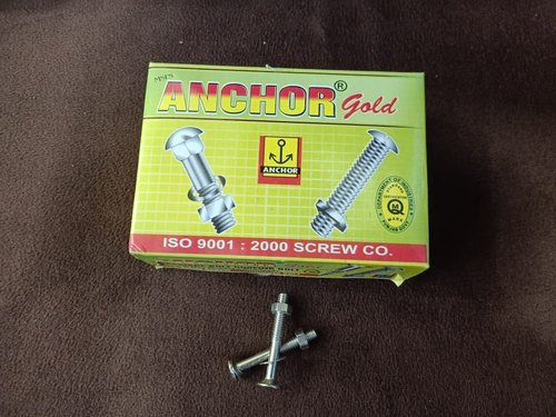 Anchor Iron Carriage Bolt, Thickness: 8 mm, Size: 1.5 Inch