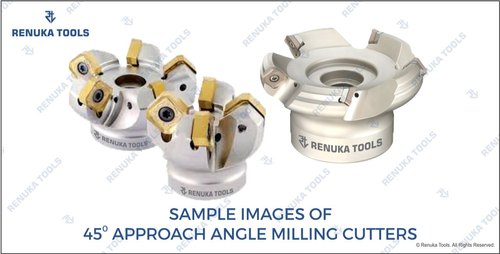 Carbide Tipped 45 Degree Approach Angle Milling Cutters