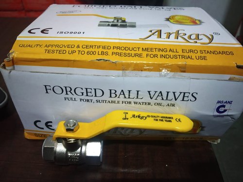 Carbon Steel Arkay Forged Ball Valve, Female, 100-200