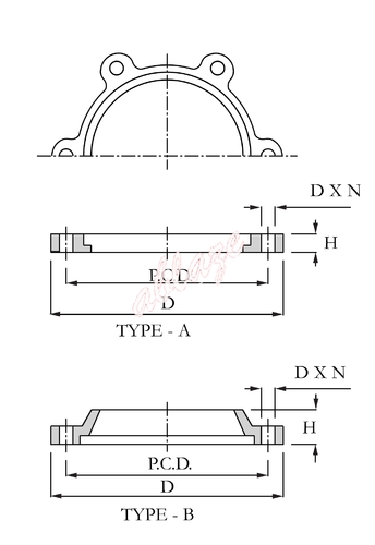 ASTM A105 Polished Backing Flange, For Industrial, Size: 1-5 inch