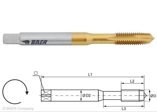 Baer Hsse-Tin Tap Form B SPPT for Threading Tool