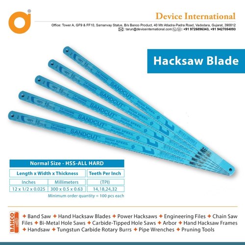 300mm*12.5mm*0.63mm Bahco HSS Hacksaw Blade, For Industrial