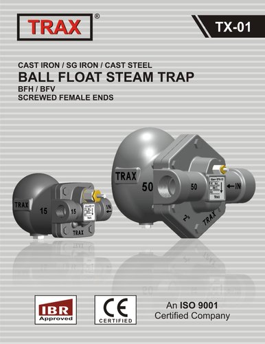 Trax Ball Float Steam Trap, Model Name/Number: TX-01