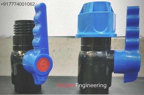 BLUE, BLACK Upvc Plastic Ball Valves, Size: 20MM X 1/2 MM