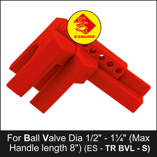 Red ABS Ball Valve Lockout Top Rail - Small, Electrical Purpose
