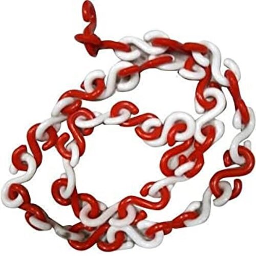 S Shape Red and White Plastic Barricading Chain