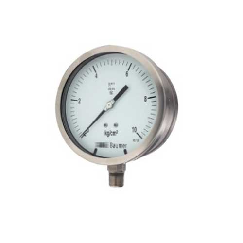 Stainless Steel Baumer Pressure Gauge, For Industrial