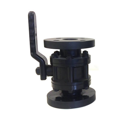 Black HDPE Ball Flange End Valve, Size: 80 Mm