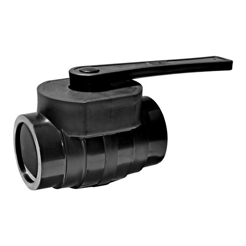 Jepal PP Solid Single Piece Ball Valve MS Plate Black, Size: 63 Mm