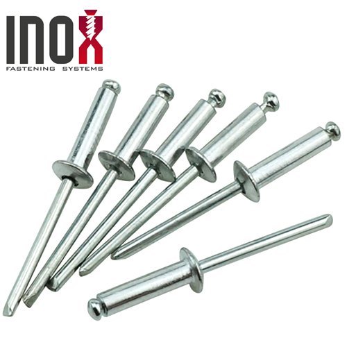 Polished Blind Aluminum/Mils Steel Rivets, Size: 5/32 X 5/8 (4 mm X 16 mm)